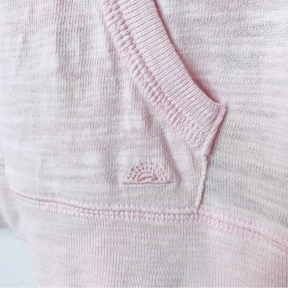 FAHERTY Sunwashed Organic Cotton Slub Knit Hoodie Light Pink - Picture 8 of 13